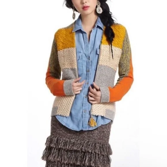 Anthropologie Change of the Moon Zip Cardigan - Picture 1 of 15